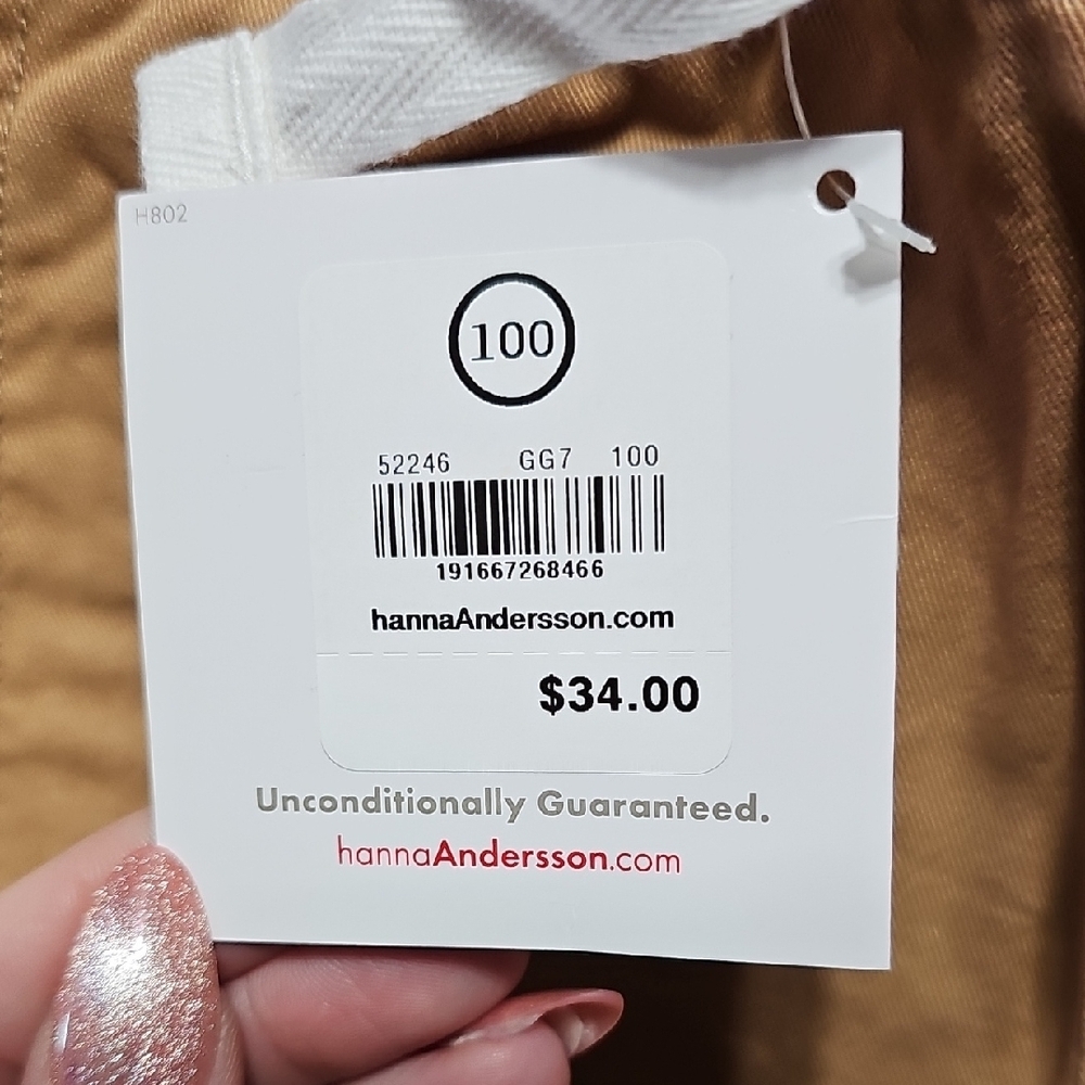 Hanna Andersson Tan Pants with White Drawstring - Picture 7 of 7